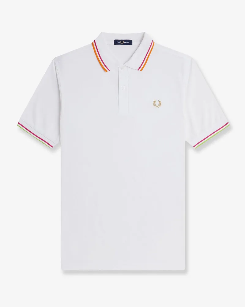 Fred Perry On Court Twin Tipped recycled polyester polo shirt -  - gender_Man White