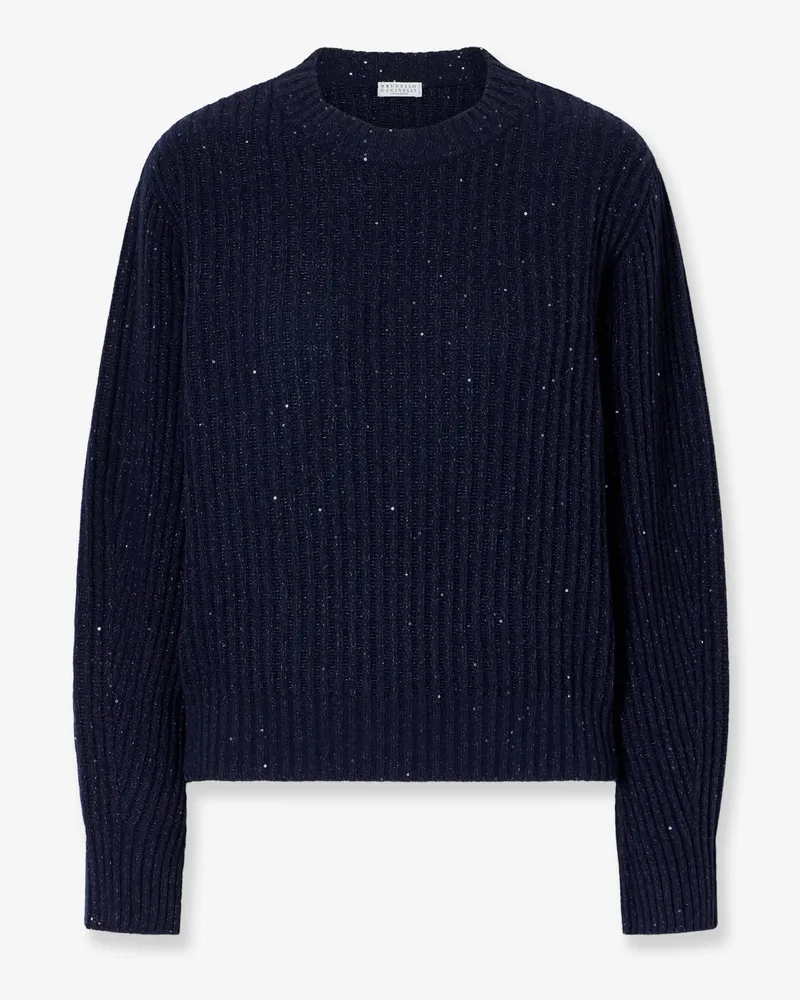 Brunello Cucinelli Mohair blend sweater with sequins -  - gender_Woman Blue
