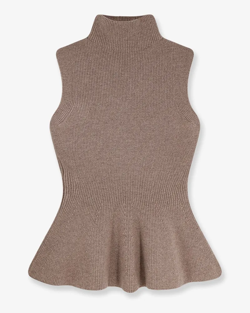 Róhe Ribbed wool and cashmere top -  - gender_Woman Beige