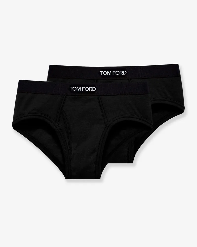 Tom Ford Bipack Brief stretch cotton slip -  - gender_Man Black