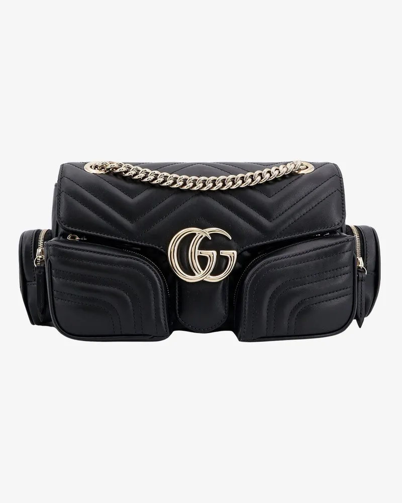 Gucci Matelassé leather shoulder bag with multipockets detail -  - gender_Woman Black