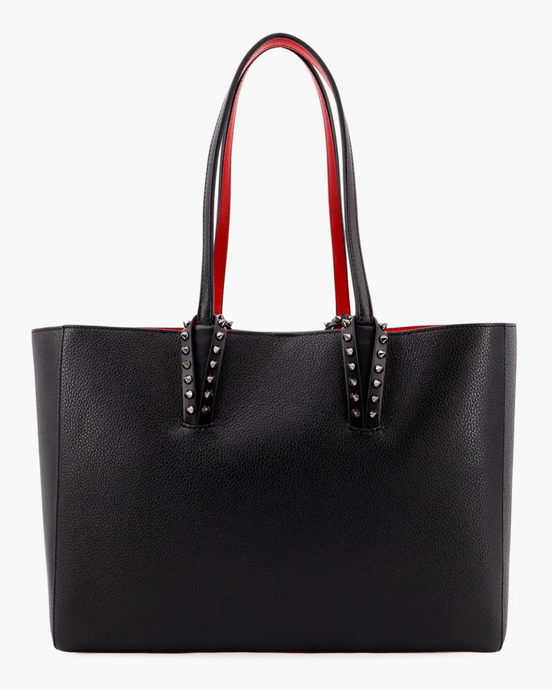 Christian Louboutin Cabata leather shoulder bag with iconic metal spikes -  - gender_Woman Black