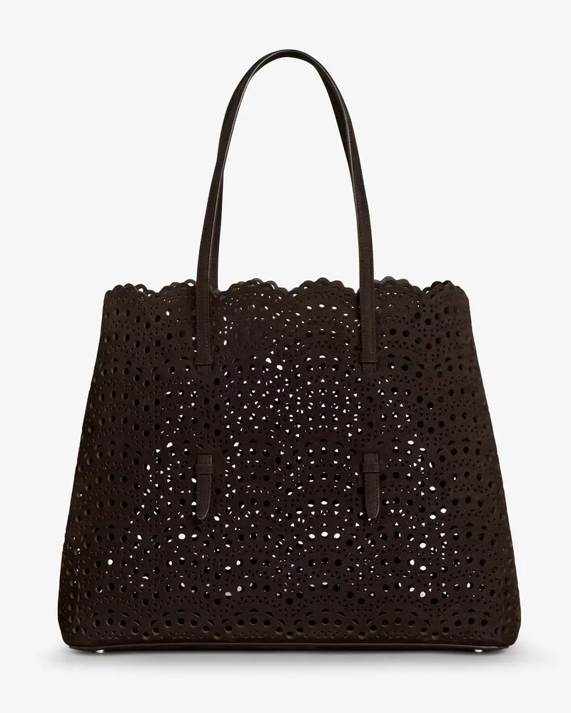 Alaïa Mina 37 leather with Vienne motif shoulder bag -  - gender_Woman Brown