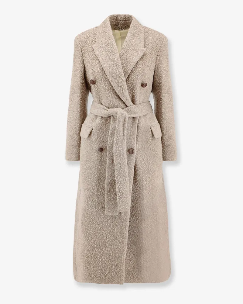 Golden Goose Wrinkled virgin wool blend coat -  - gender_Woman Beige