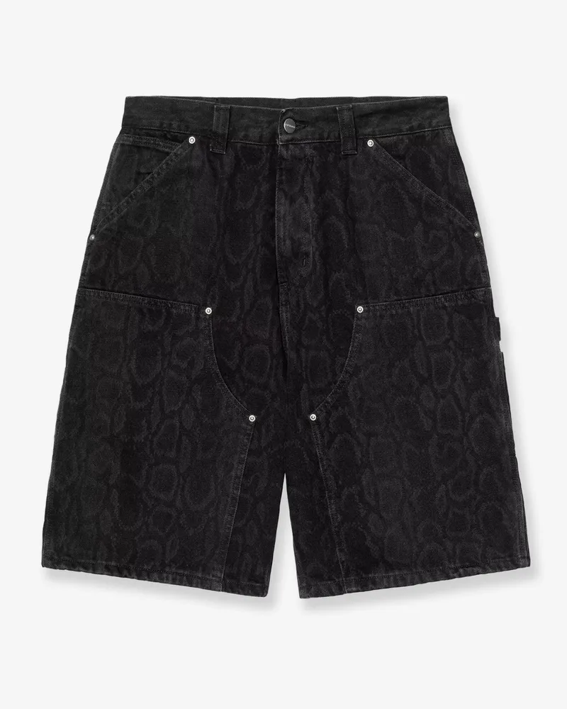 Carhartt WIP OG Double Knee black denim bermuda shorts -  - gender_Man Black