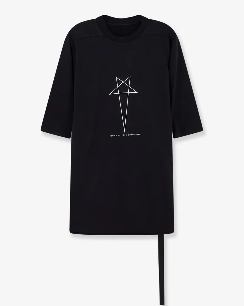 DRKSHDW by Rick Owens Cotton t-shirt with logo on the front -  - gender_Man Black