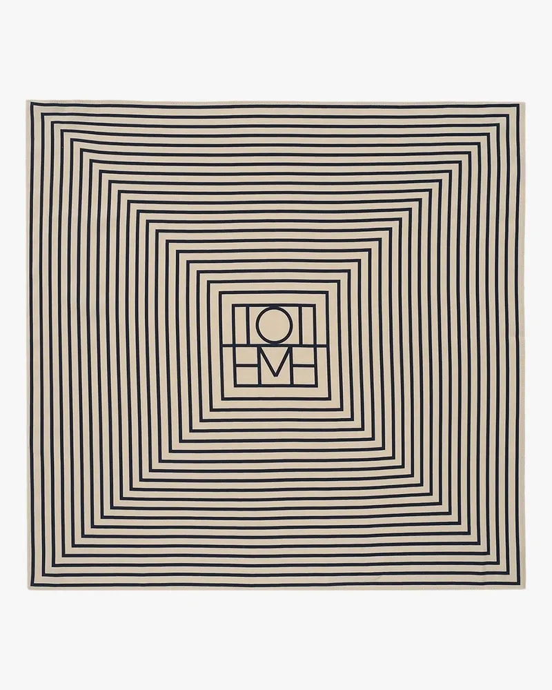 Totême Signature Monogram silk foulard -  - gender_Woman Beige
