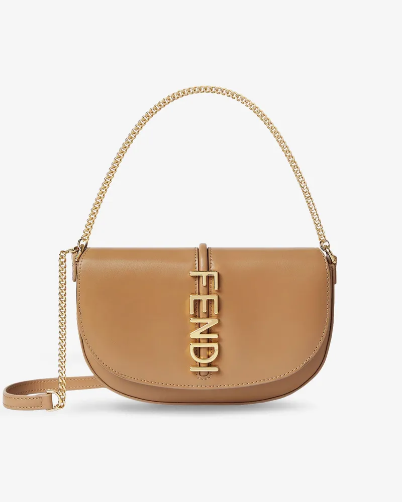 Fendi Wallet on Chain graphy leather shoulder bag - FENDI - gender_Woman Brown