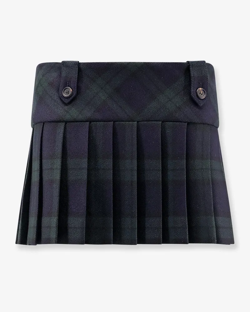 Miu Miu Check virgin wool mini skirt -  - gender_Woman Blue