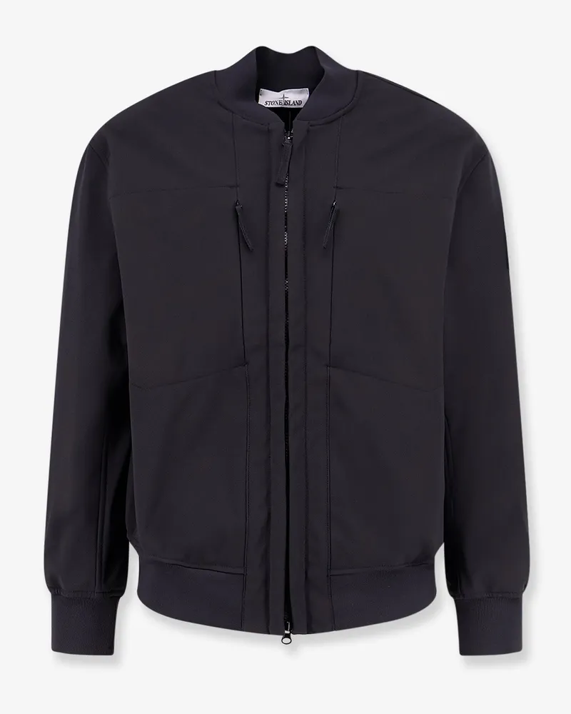 Stone Island Technical fabric jacket with iconic side logo patch -  - gender_Man Black