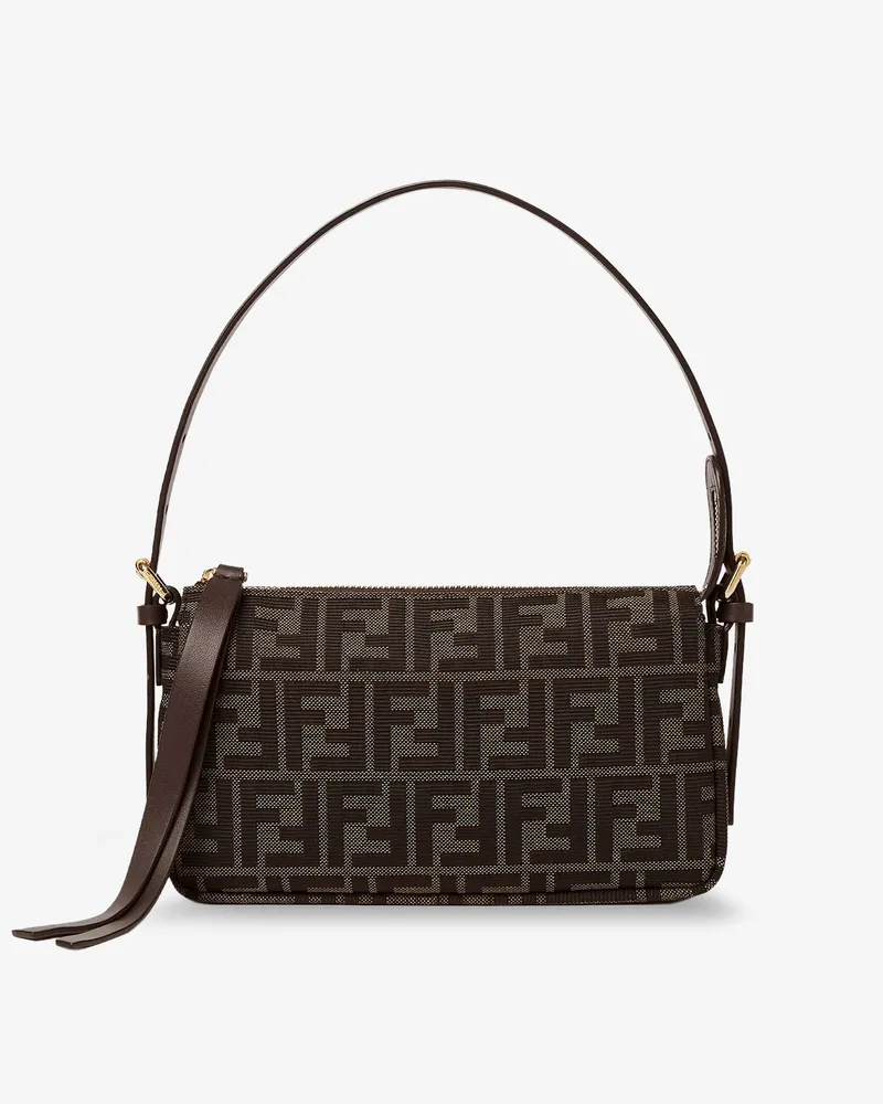 Fendi Zip Top Small FF Zucca Fabric shoulder bag -  - gender_Woman Brown