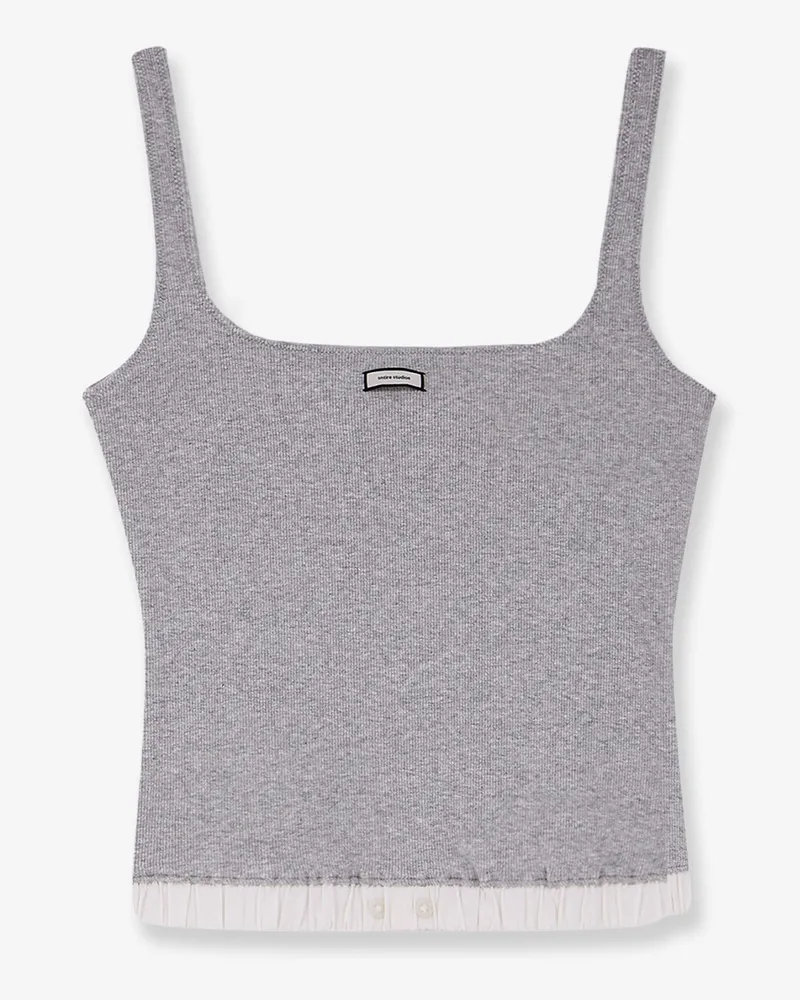 Entire Studios Ribbed cotton tank top -  - gender_Woman Grey