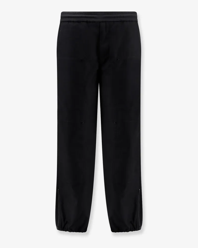 Moncler Cotton blend trouser with drawstring -  - gender_Man Black