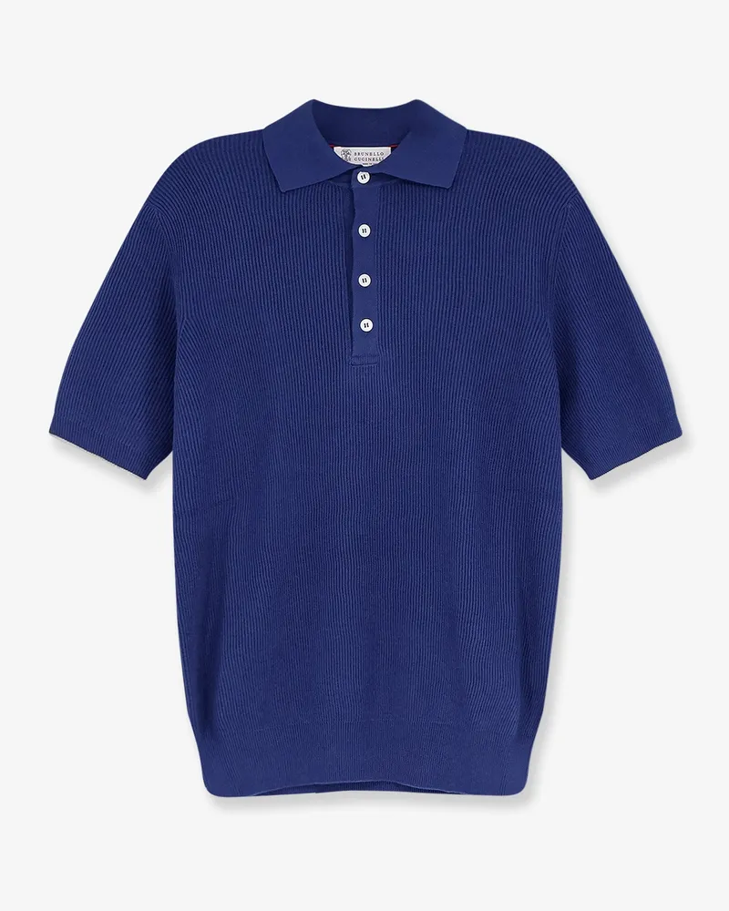 Brunello Cucinelli Cotton polo shirt -  - gender_Man Blue