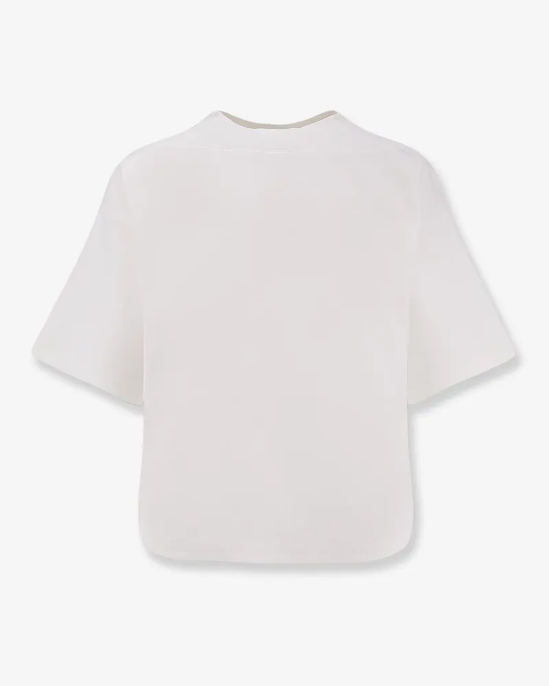 Alaïa Boxy cotton blend t-shirt -  - gender_Woman White
