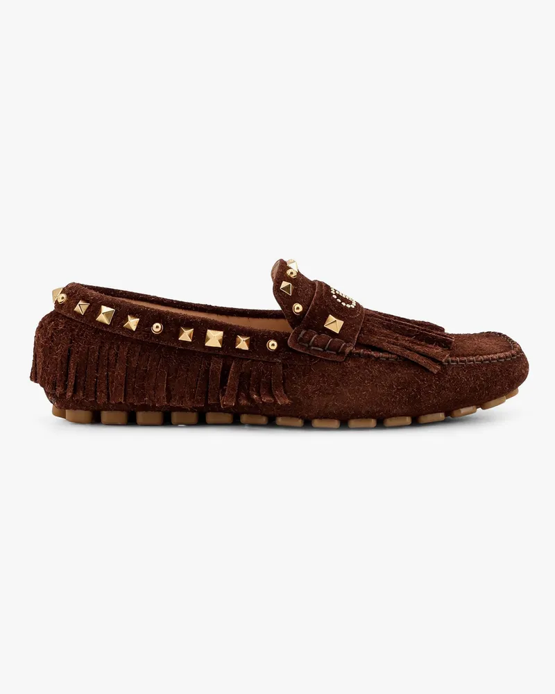 Valentino Garavani Driver fastaway suede loafer with fringes -  - gender_Man 
