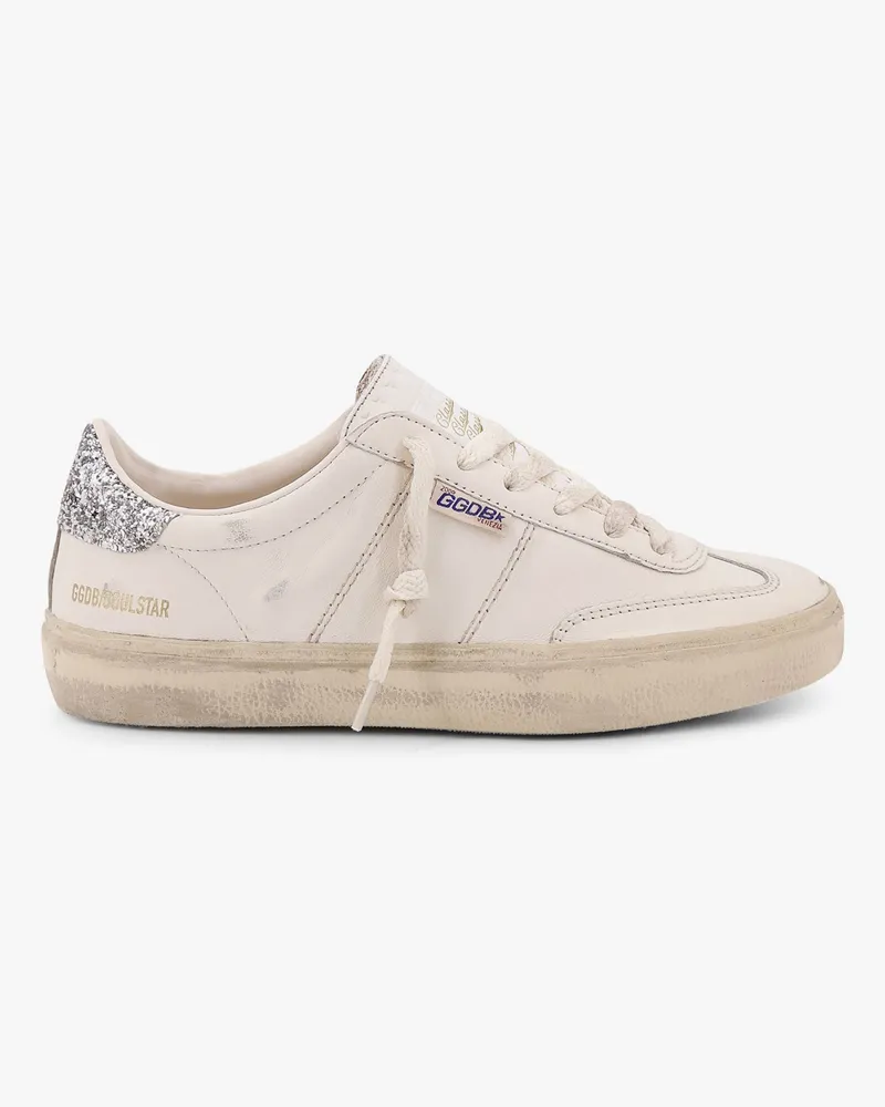 Golden Goose Soul star low-top leather sneakers with used effect -  - gender_Woman White