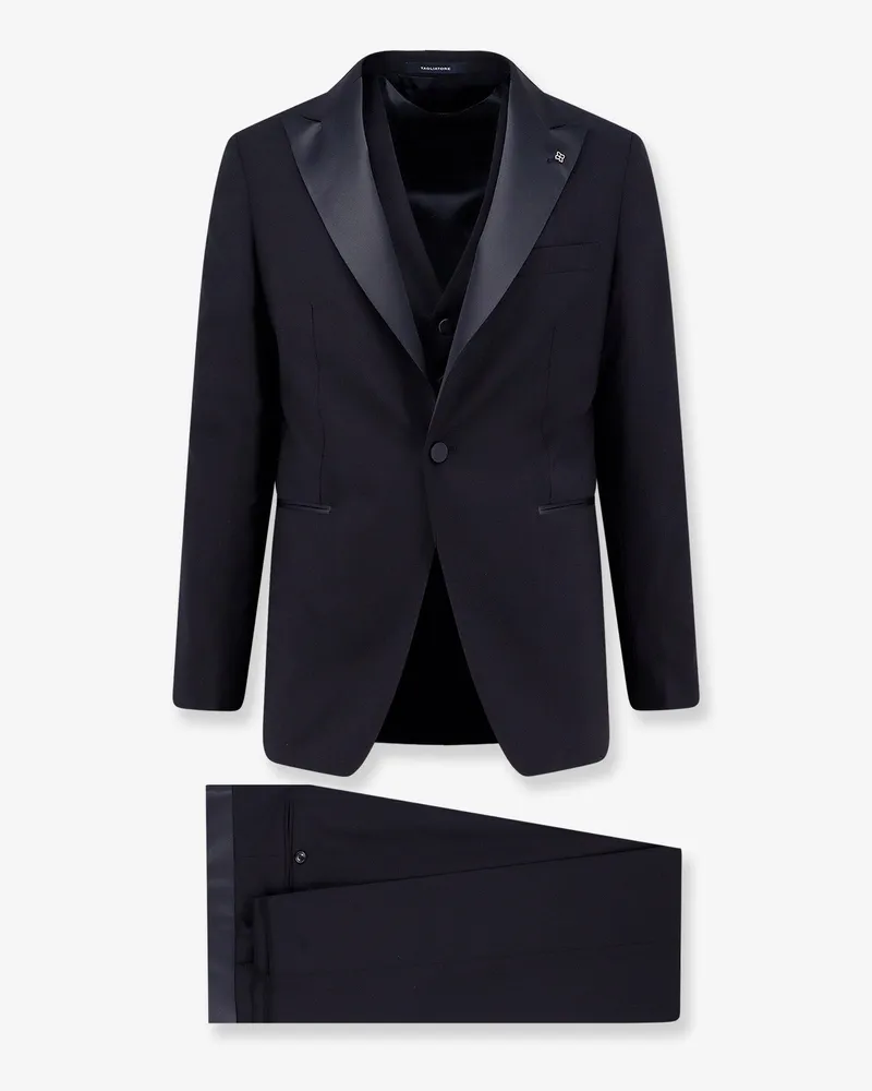 Tagliatore Virgin wool tuxedo with vest -  - gender_Man Blue