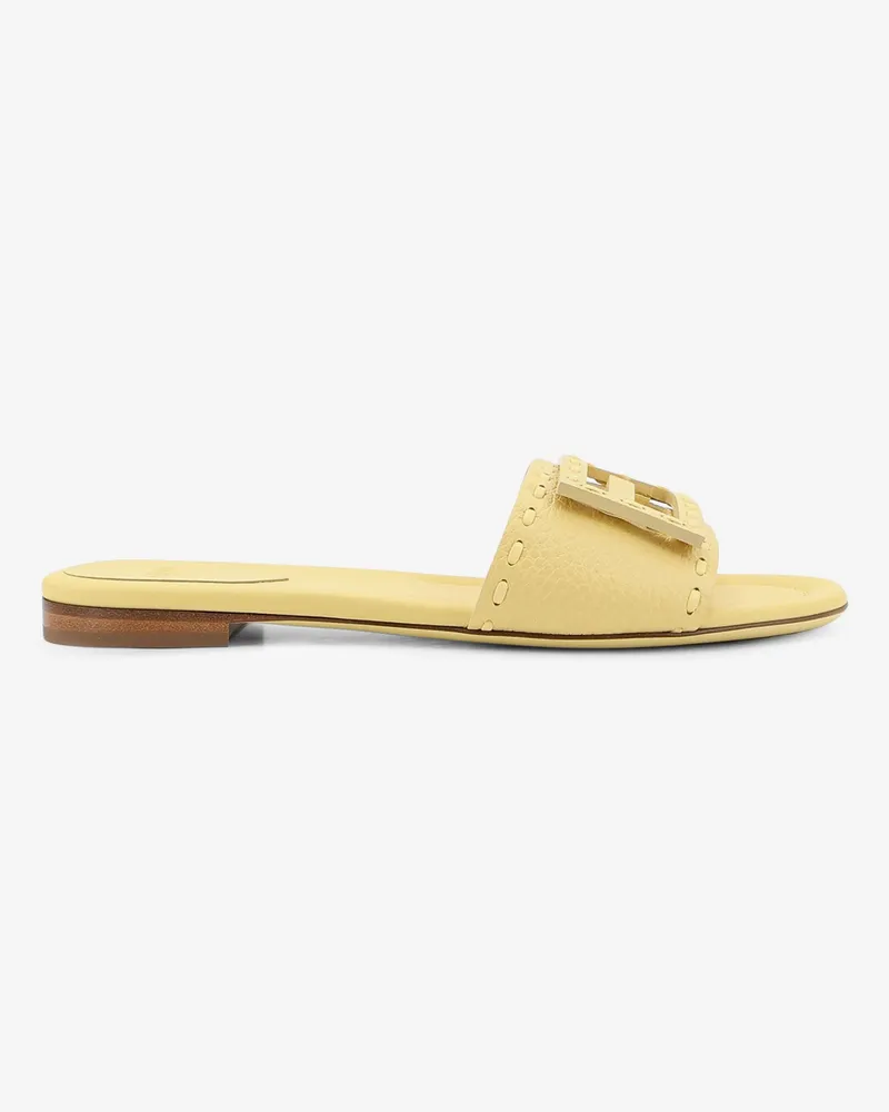 Fendi Leather Tube Sandals -  - gender_Woman Yellow