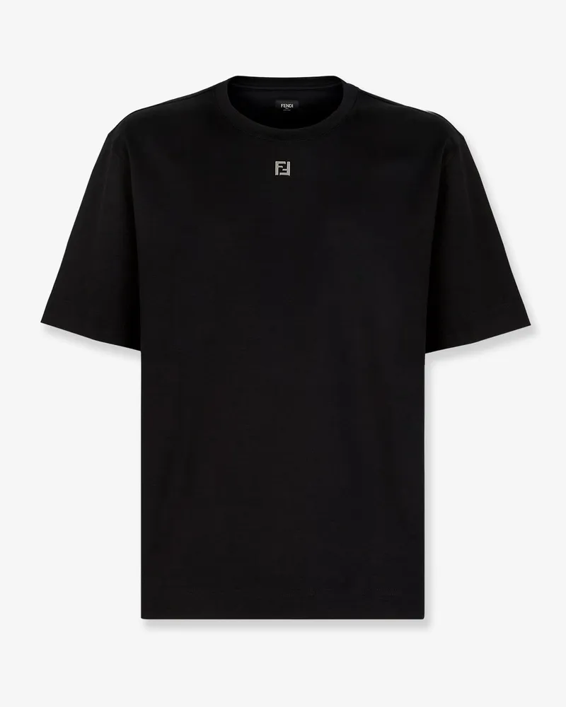 Fendi Cotton t-shirt with FF detail -  - gender_Man Black