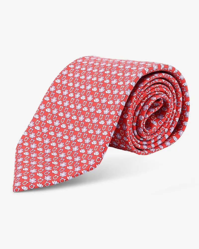 Ferragamo Clarissa silk tie -  - gender_Man Red