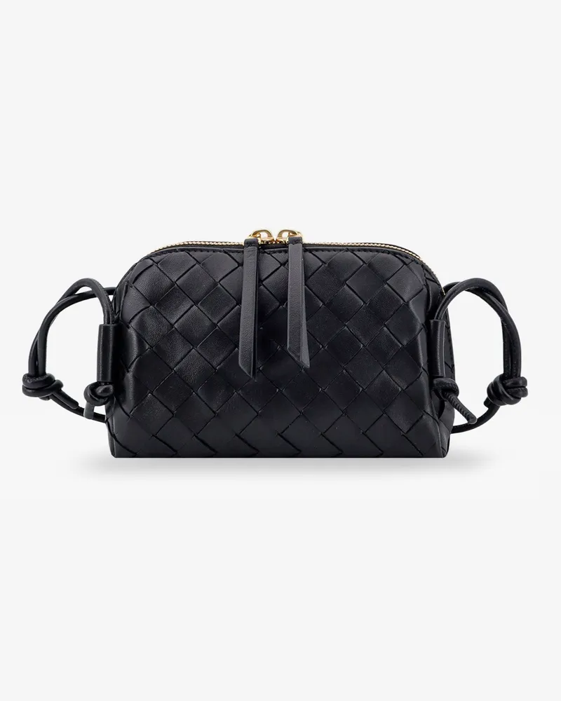 Bottega Veneta Concert Pouch leather crossbody bag with Intrecciato motif -  - gender_Woman Black