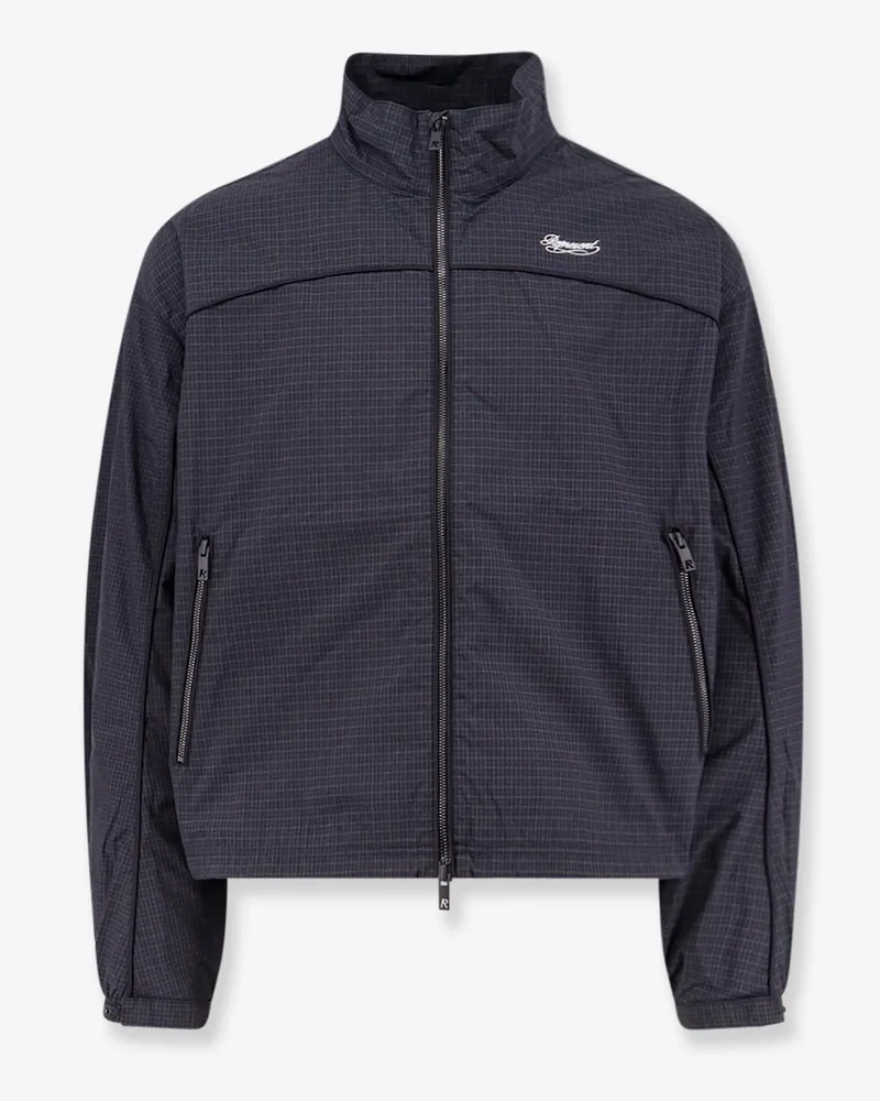 REPRESENT Riot Track nylon jacket with checkered pattern -  - gender_Man Blue