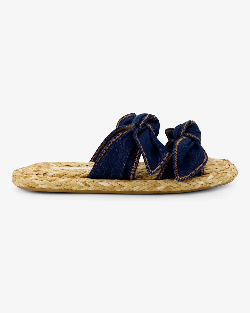 Zimmermann Carousel raffia and denim sandals -  - gender_Woman Blue