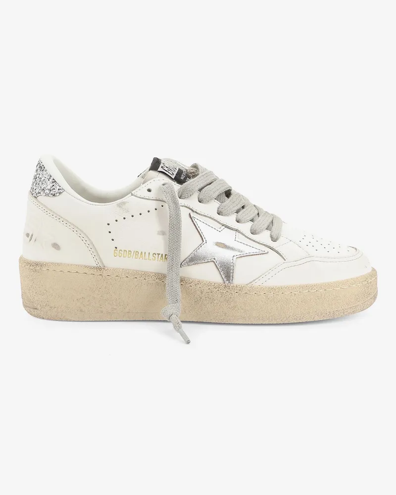 Golden Goose Ballstar leather sneakers with iconic side logo -  - gender_Woman White