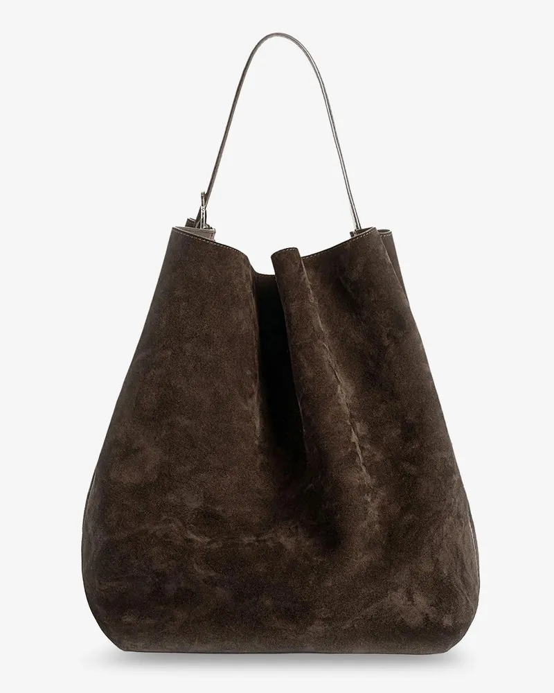 Totême Suede Belted Tote shoulder Bag -  - gender_Woman Brown