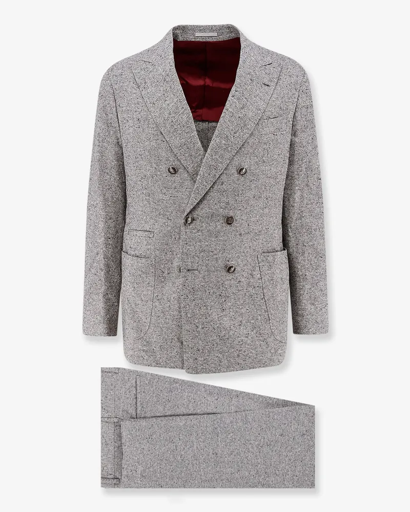 Brunello Cucinelli Wool and cashmere suit -  - gender_Man Grey