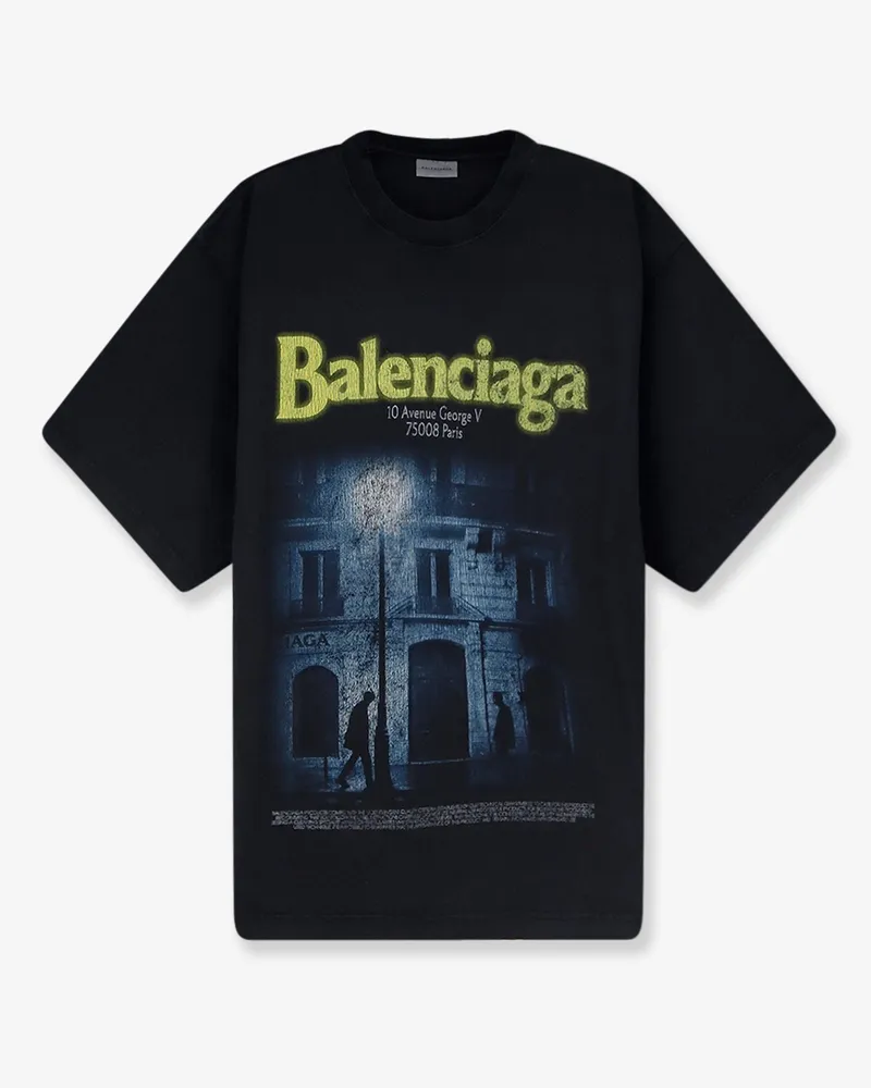 Balenciaga Cotton T-shirt with front logo print -  - gender_Woman Black