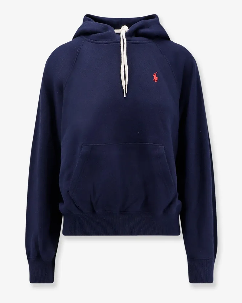 Ralph Lauren Cotton blend sweatshirt with hood -  - gender_Woman Blue