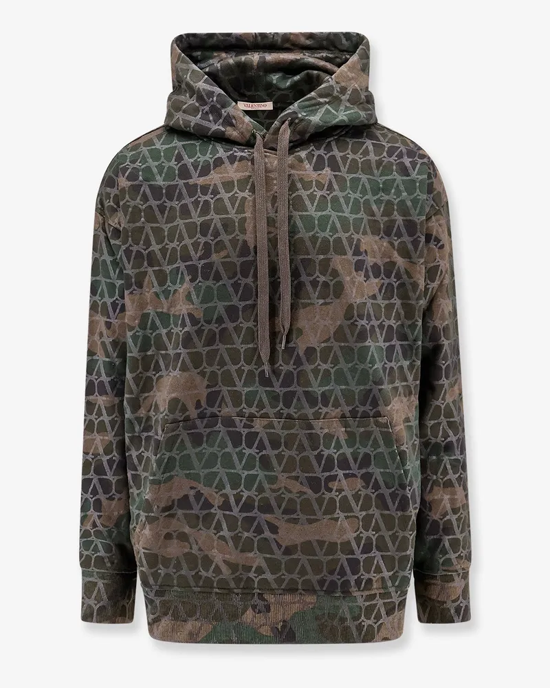 Valentino Garavani Jersey sweatshirt with toile iconographe camouflage print -  - gender_Man Green