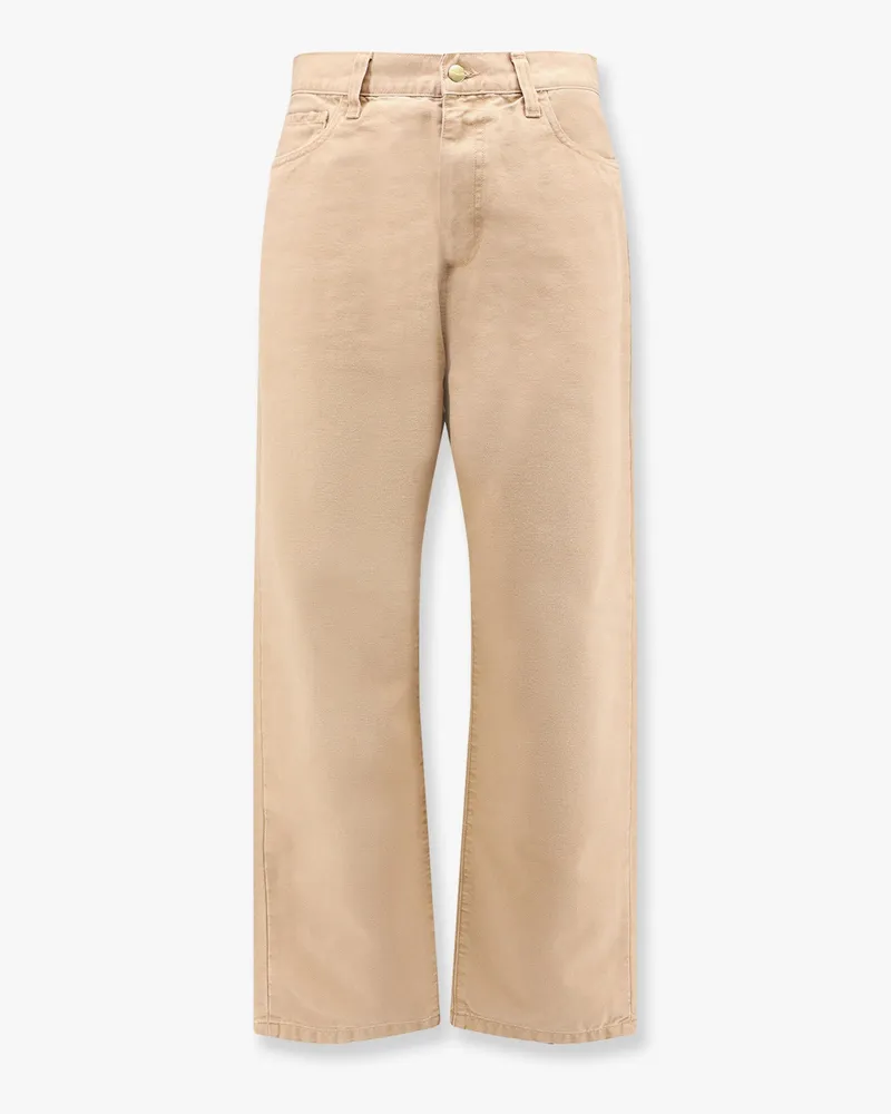 Carhartt WIP Organic cotton trouser with back logo patch -  - gender_Man Beige
