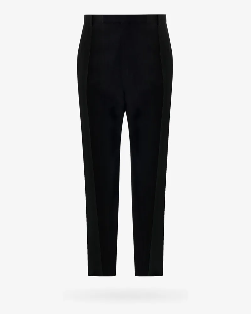 Saint Laurent Wool blend trouser with frontal fold -  - gender_Man Black