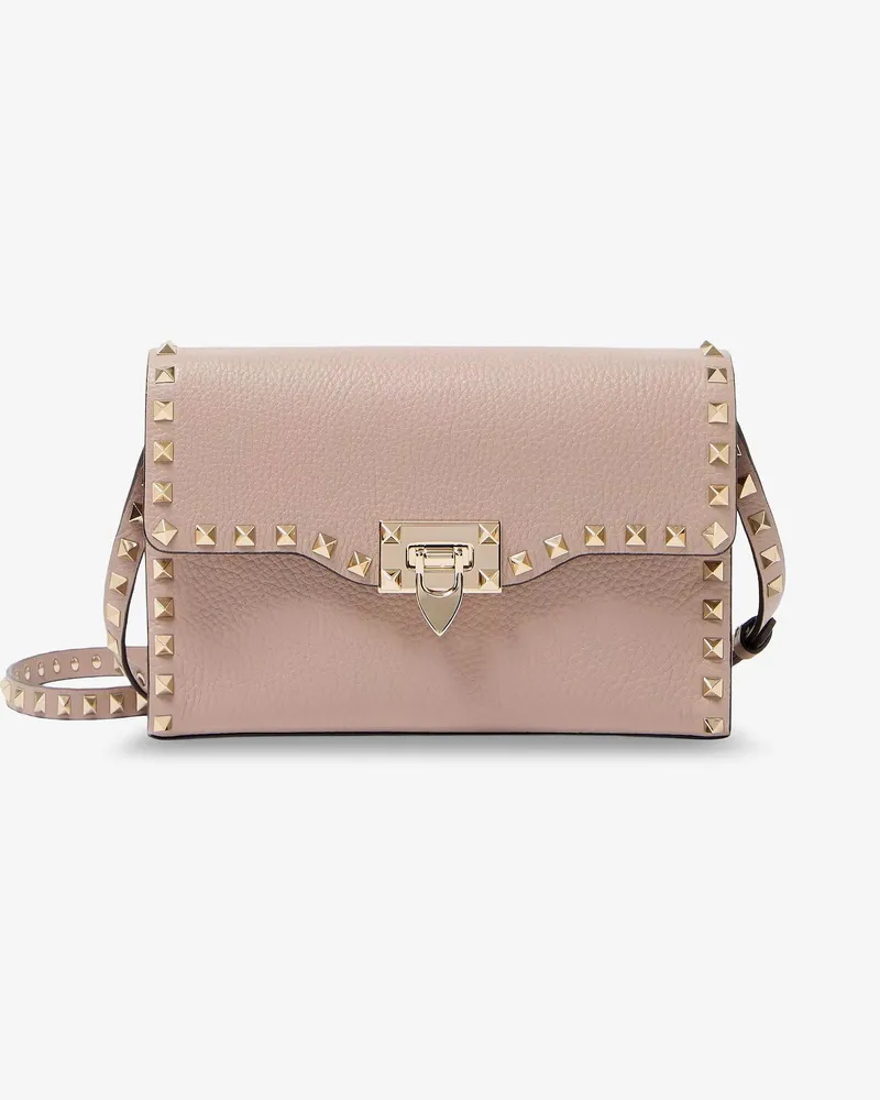 Valentino Garavani Rockstud leather crossbody bag -  - gender_Woman Beige