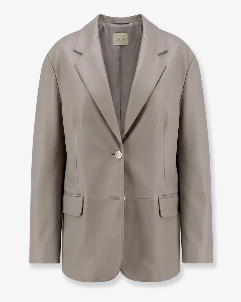 ALYSI Leather blazer -  - gender_Woman Grey