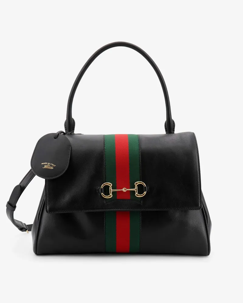 Gucci Paparazzo leather handbag with front Web detail -  - gender_Woman Black