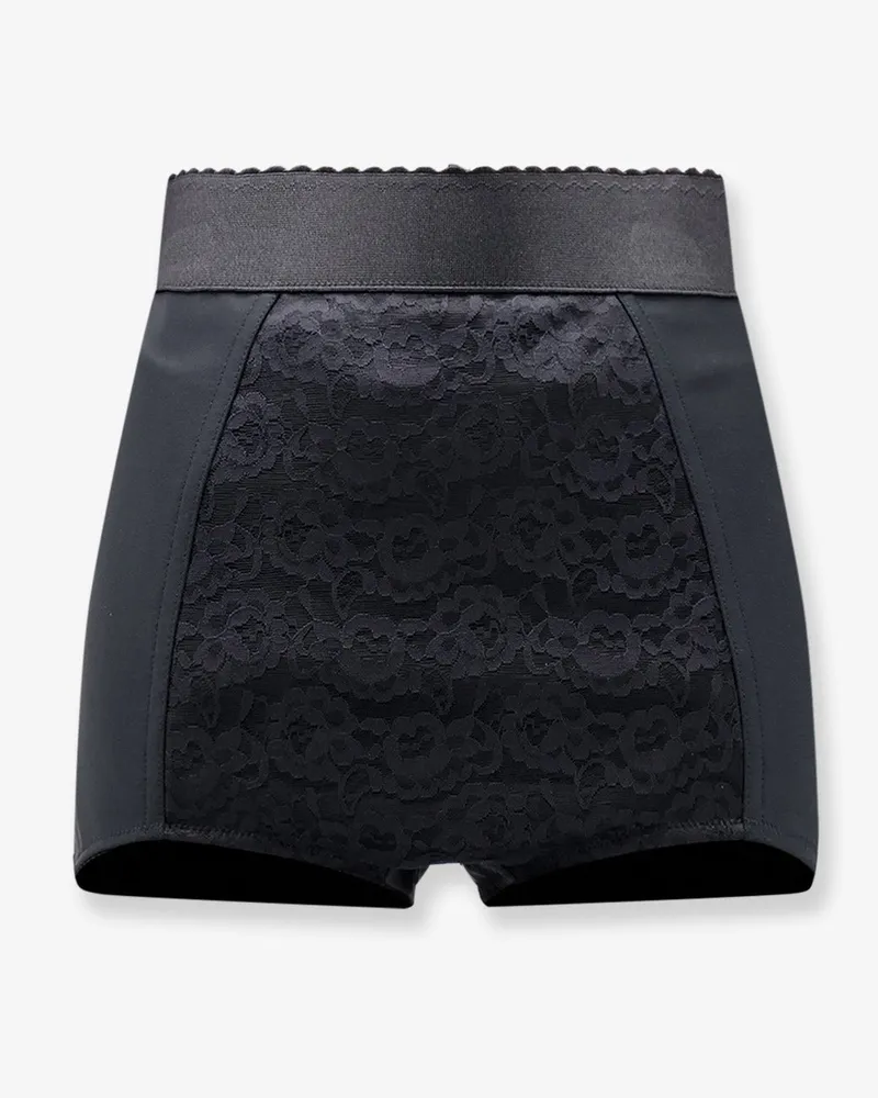 Dolce & Gabbana Jacquard fabric and lace shorts -  - gender_Woman Black