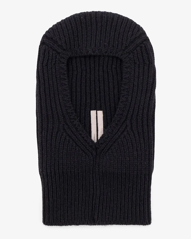 Rick Owens Virgin wool balaclava hat -  - gender_Man Black