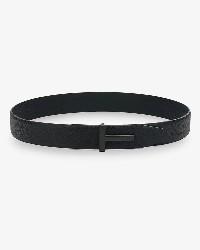Tom Ford Hammered leather belt -  - gender_Man Black