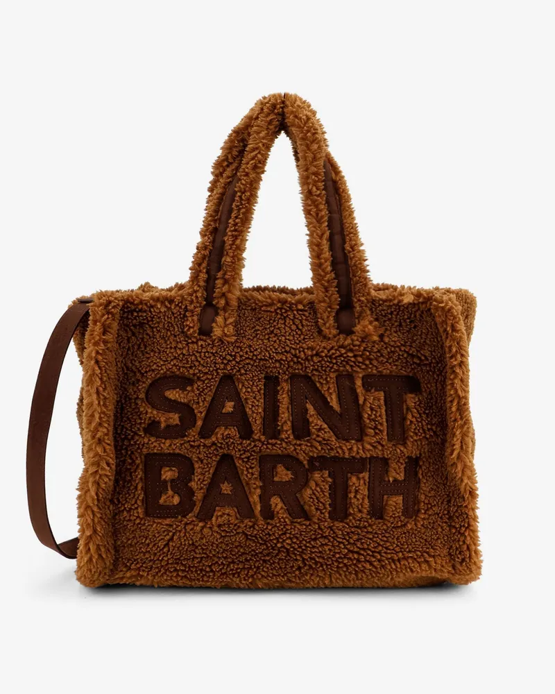 MC2 Saint Barth Colette Teddy crossbody bag with logo on the front -  - gender_Woman Brown