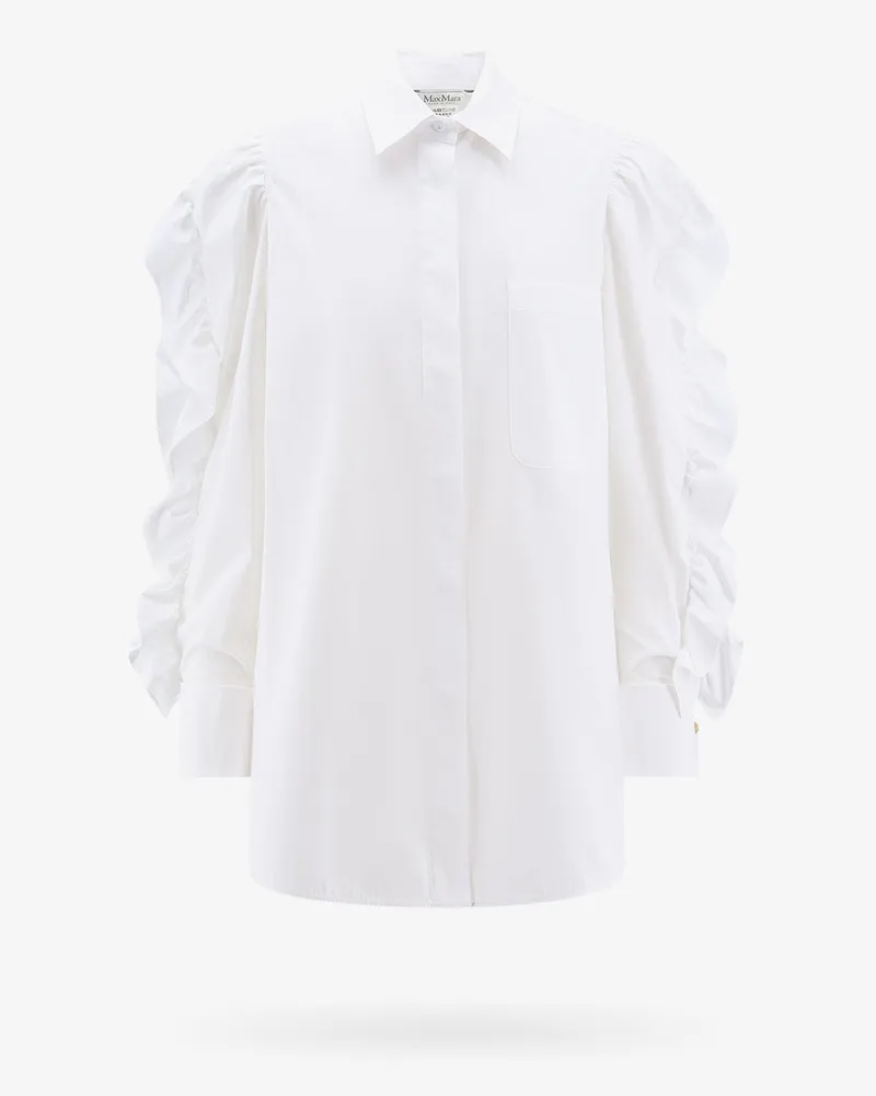 Max Mara Cotton shirt with rouches detail -  - gender_Woman White