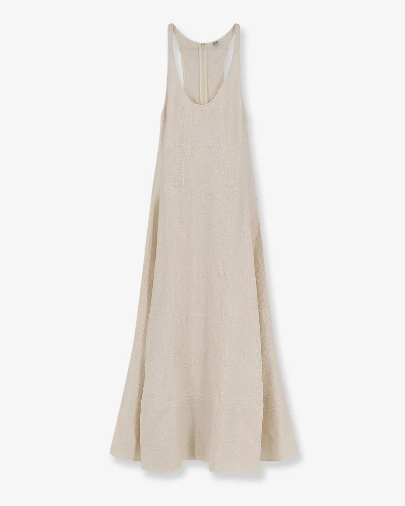 Totême Long cotton dress -  - gender_Woman Beige