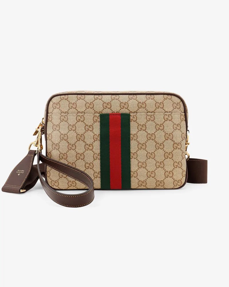Gucci Small crossbody bag with Web detail -  - gender_Man Beige