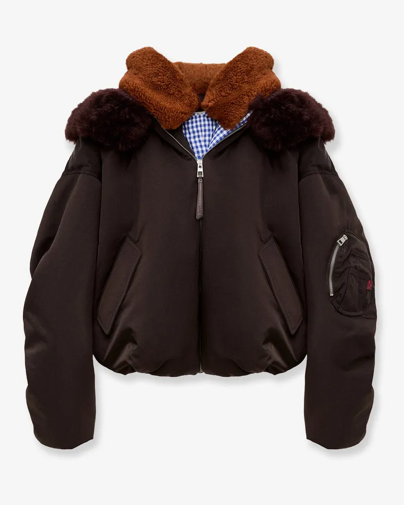 Loewe Technical fabric jacket with double-layer structure -  - gender_Woman Brown