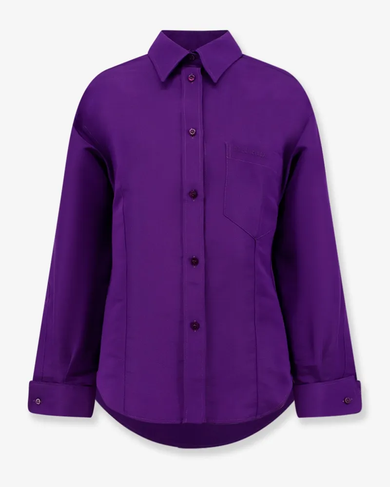 Balenciaga Silk shantung shirt -  - gender_Woman Purple