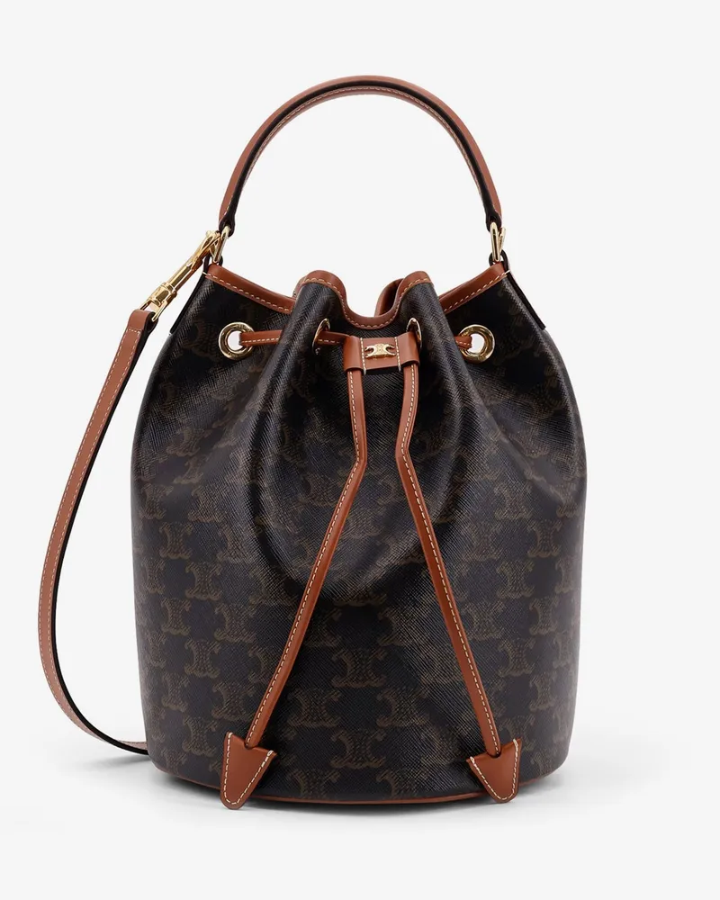 Celine Clara coated canvas bucket bag -  - gender_Woman Brown
