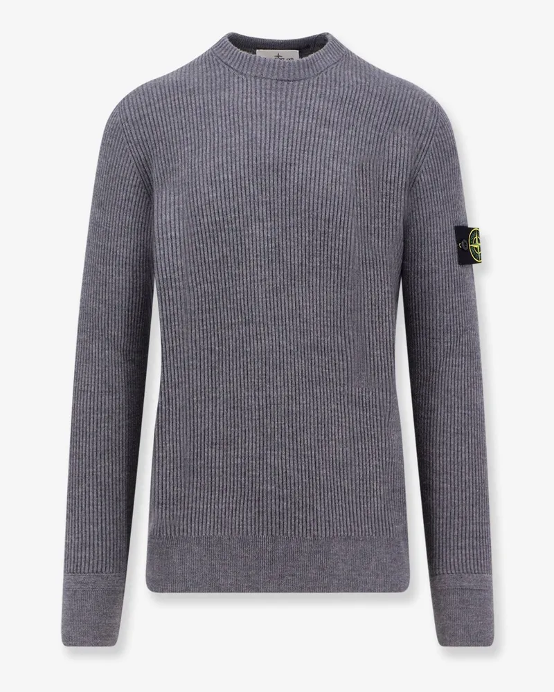 Stone Island Certified virgin wool sweater -  - gender_Man Grey